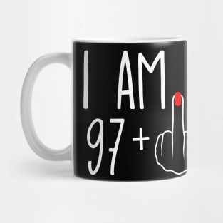 Vintage 98th Birthday I Am 97 Plus 1 Middle Finger Mug